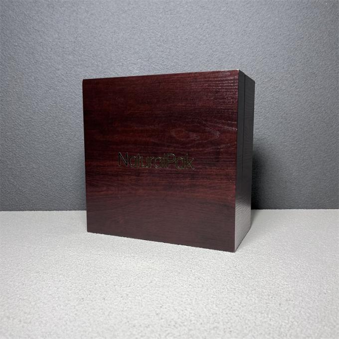 Contenitore d'imballaggio di carta di legno rosso di lusso su ordinazione per il regalo dell'insieme dell'orologio dell'orologio