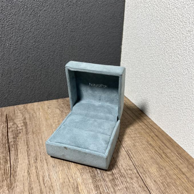 Contenitore di regalo blu di qualità superiore dei gioielli di Microfiber