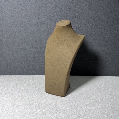 Esposizioni dei supporti della collana di Microfiber del caffè dell'esposizione dei gioielli del busto del manichino di ROHS