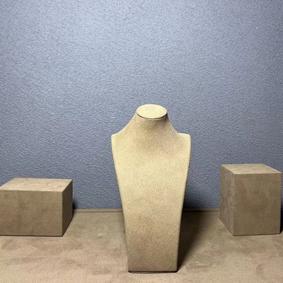 Esposizioni dei supporti della collana di Microfiber del caffè dell'esposizione dei gioielli del busto del manichino di ROHS