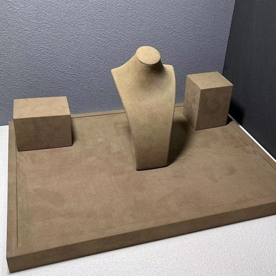 Esposizioni dei supporti della collana di Microfiber del caffè dell'esposizione dei gioielli del busto del manichino di ROHS