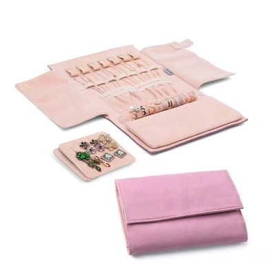 L'organizzatore Roll Women Microfabric dei gioielli di viaggio della matrice per serigrafia piega l'organizzatore dei gioielli