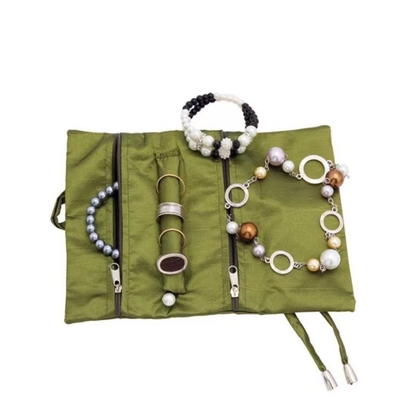 Il ODM dell'OEM rotola sull'organizzatore Suede Jewellery Rolls dei gioielli di viaggio per viaggiare