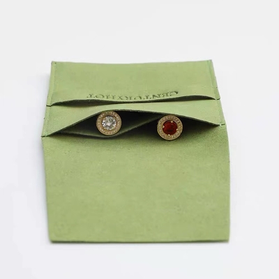 Borsa d'imballaggio dei gioielli di Microfiber della pelle scamosciata della busta su ordinazione alla moda del velluto della collana