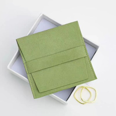 Borsa d'imballaggio dei gioielli di Microfiber della pelle scamosciata della busta su ordinazione alla moda del velluto della collana