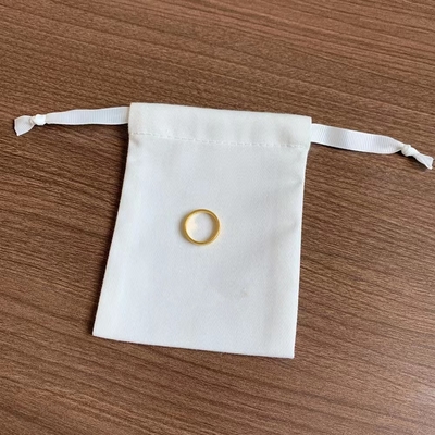 Sacchetto dei gioielli del cordone della stampa dell'OEM CMYK con il nastro del cotone