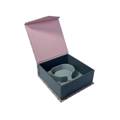 Scatola di cartone magnetica rosa di vestaglia del contenitore di gioielli della chiusura con chiusura magnetica