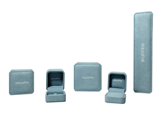 Impegno di lusso romantico Ring Jewelry Box del velluto delle scatole di presentazione di Microfiber piccolo