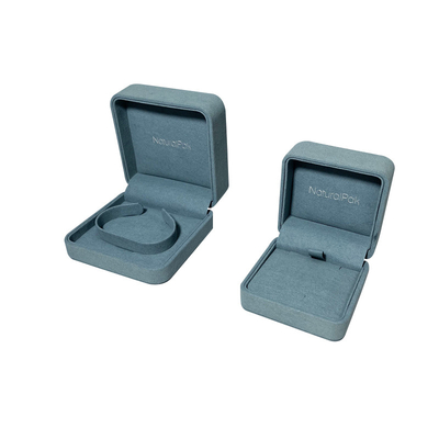 Impegno di lusso romantico Ring Jewelry Box del velluto delle scatole di presentazione di Microfiber piccolo