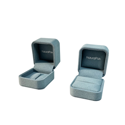 Impegno di lusso romantico Ring Jewelry Box del velluto delle scatole di presentazione di Microfiber piccolo