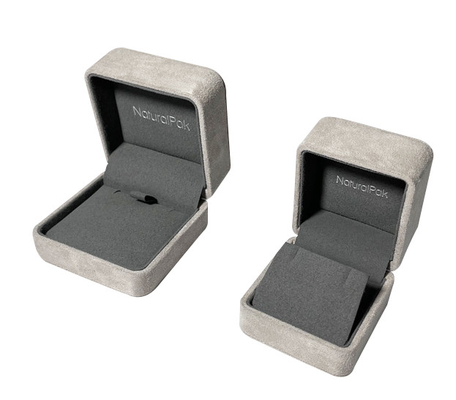 Collana di lusso d'angolo rotonda all'ingrosso Ring Box Jewelry Packaging Box del braccialetto dell'orecchino del contenitore di gioielli del velluto