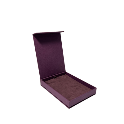 Contenitore di regalo d'imballaggio dell'orologio del quadrato del contenitore della manica di magnete porpora bianco della carta per lui