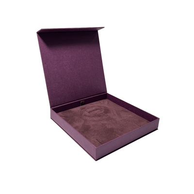 Contenitore di regalo d'imballaggio dell'orologio del quadrato del contenitore della manica di magnete porpora bianco della carta per lui