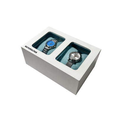 Ovatta di seta d'imballaggio del regalo del contenitore di orologio dell'unità di elaborazione dentro il contenitore di orologio di superficie di cuoio con il cuscino