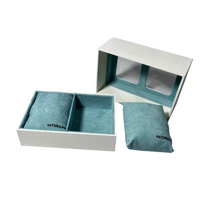 Ovatta di seta d'imballaggio del regalo del contenitore di orologio dell'unità di elaborazione dentro il contenitore di orologio di superficie di cuoio con il cuscino