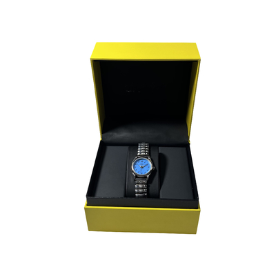 Contenitore d'imballaggio di singolo di orologio orologio su ordinazione di lusso nero giallo del contenitore con disposizione