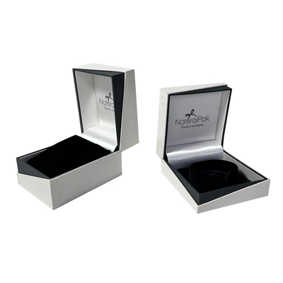 Contenitore di regalo dei gioielli dell'unità di elaborazione di Ring Packaging Boxes Clamshell del pendente del bianco sporco