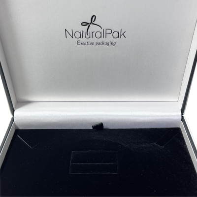 Contenitore di regalo dei gioielli dell'unità di elaborazione di Ring Packaging Boxes Clamshell del pendente del bianco sporco