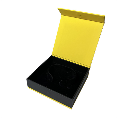 Contenitore di gioielli magnetico della chiusura del ODM dell'OEM Ring Box magnetico giallo intelligente