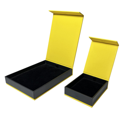 Contenitore di gioielli magnetico della chiusura del ODM dell'OEM Ring Box magnetico giallo intelligente