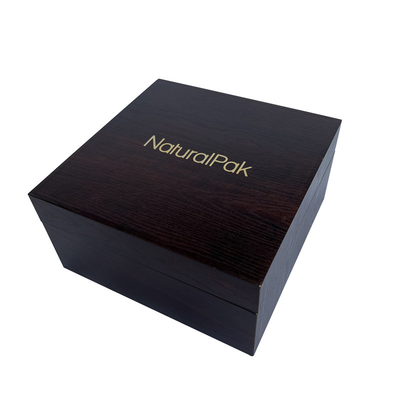Metallo d'argento d'imballaggio di carta di legno rosso su ordinazione Logo Watch Set Box del contenitore di vino