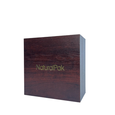 Metallo d'argento d'imballaggio di carta di legno rosso su ordinazione Logo Watch Set Box del contenitore di vino