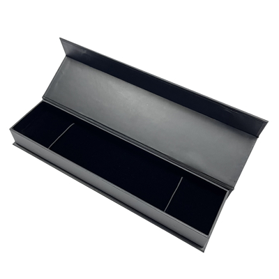 Contenitori su ordinazione magnetici di portafoglio del cartone di dimensione del contenitore di gioielli della chiusura della copertura superiore nera
