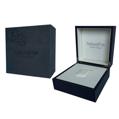 Il contenitore d'imballaggio di orologio di legno crema dell'unità di elaborazione ha impresso Logo Watch Box For Men
