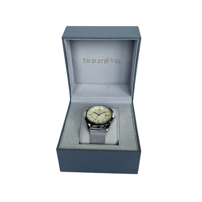 Scatole da imballaggio personalizzate per orologi da polso blu OEM a forma di quadrato