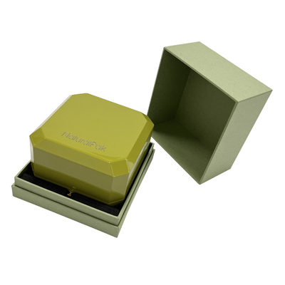 Lo spruzzo verde ha dipinto la forma dell'ottagono di Ring Luxury Jewelry Case With