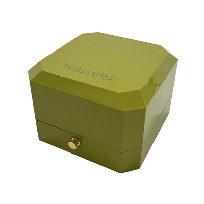 Lo spruzzo verde ha dipinto la forma dell'ottagono di Ring Luxury Jewelry Case With