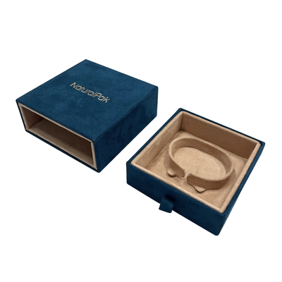 Contenitore di imballaggio di qualità superiore dei gioielli del cassetto della pelle scamosciata per Ring Earring Pendant Bangle Bracelet