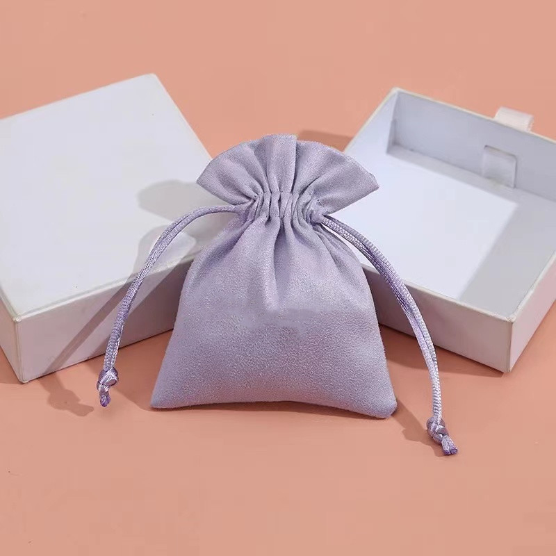 Borse del velluto del sacchetto dei gioielli del cordone di colore di Candy piccole per gioielli