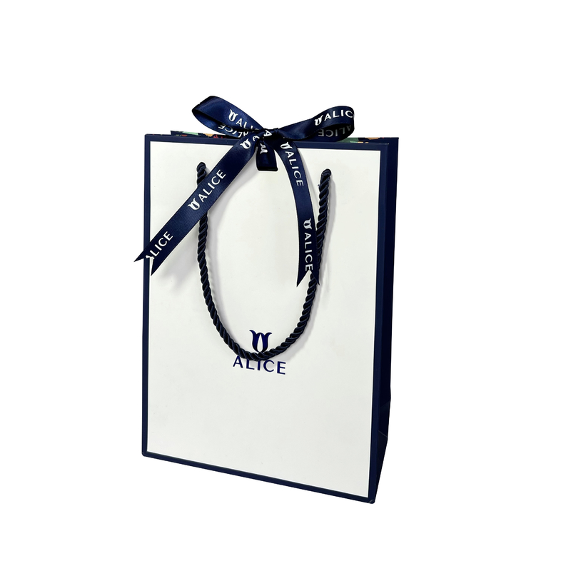 Borsa di carta su misura del regalo di Logo White Blue Jewellery Handbags per acquisto