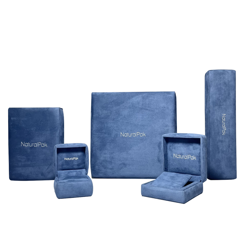 Scatole di imballaggio per gioielli di lusso blu pallido Confezione regalo per orecchini con braccialetti decorativi