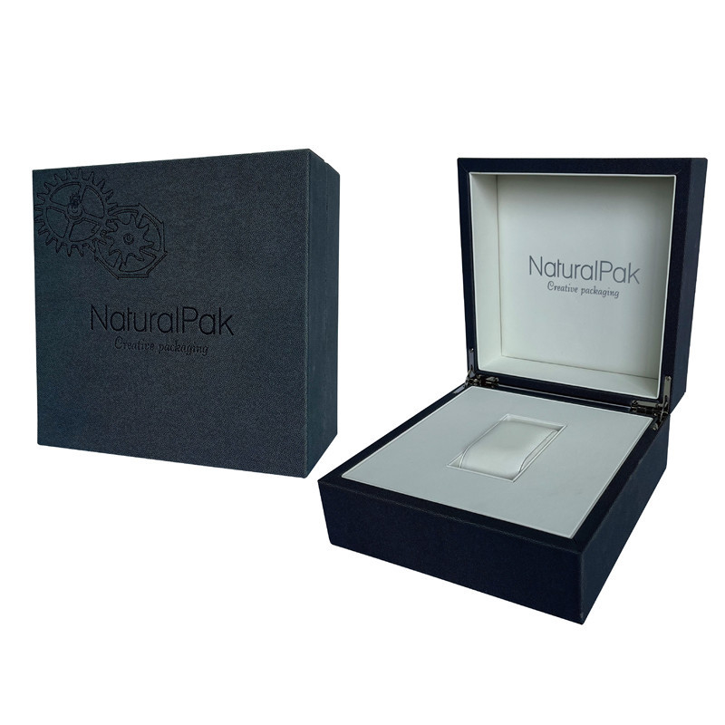 Il contenitore d'imballaggio di orologio di legno crema dell'unità di elaborazione ha impresso Logo Watch Box For Men